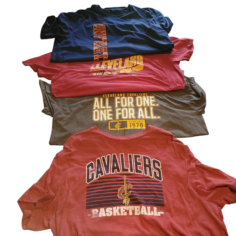 Lot of 4 Cleveland Cavaliers T-Shirts Size XL